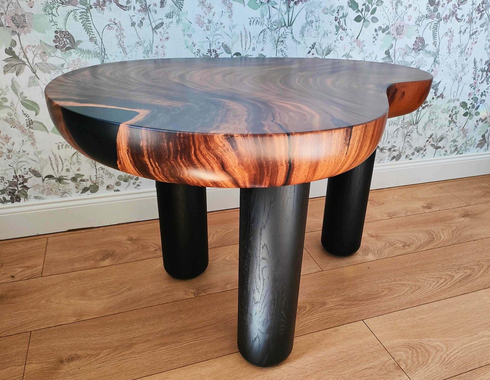 Live-edge organic coffee table