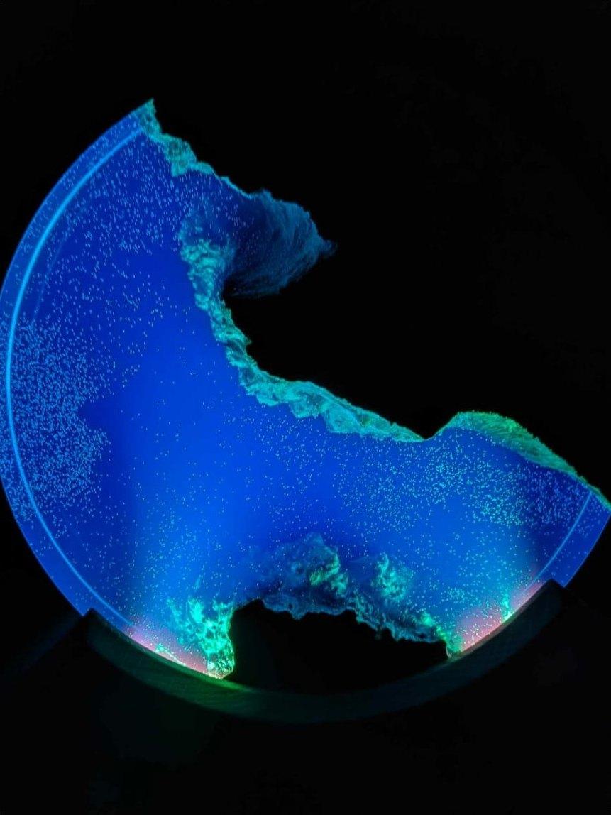 Ocean resin night lamp